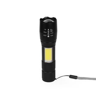 Фонарик Discover Glow, Черный, 10W T6 + 3W COB, USB-TypeC, 1200 mAh 9204-08 фото