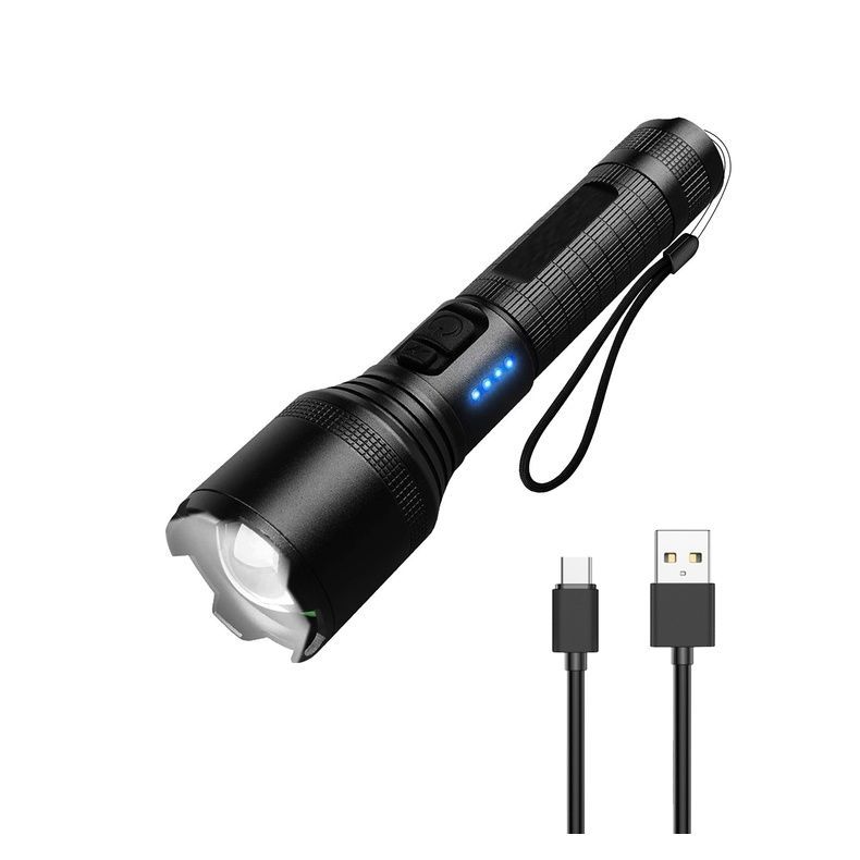 Фонарик Discover Mears, Черный, 10W T6 + 3W COB, USB-TypeC, 2000 mAh 9208-08 фото